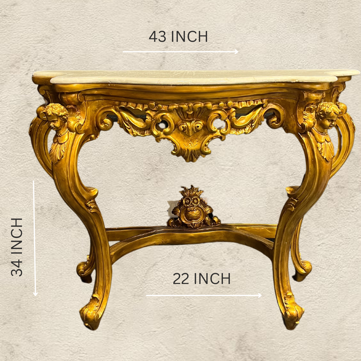 Merneith Gilded Egyptian Console
